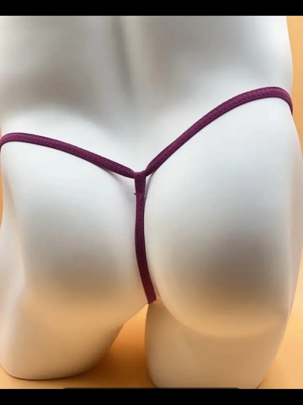 Mens Sheer Purple Mesh T BackThong Underwear- One Size
